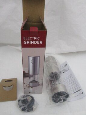 New Electric Salt and Pepper Grinder Set with Rechargeable Base Mill-Adjustable